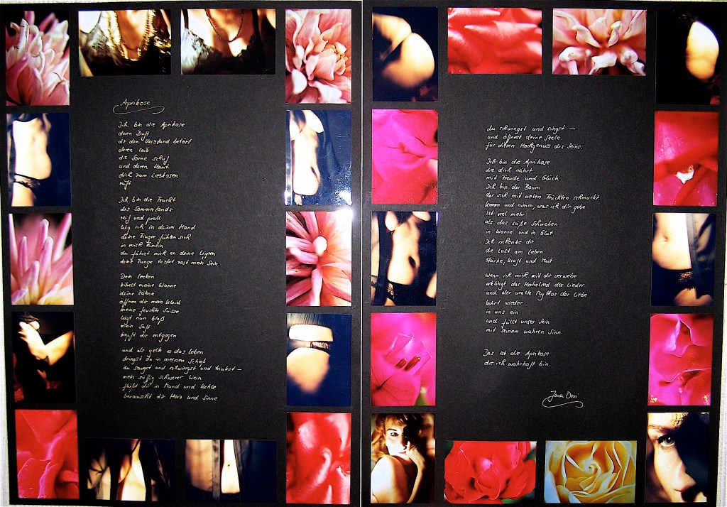 Bin ich?
Bin
	ICH
Das Gesicht
Das sich
Im Spiegel 
	Versteckt
	           ?

Oder hat
Der Spiegel
Ein Ich
Das m`ICH
	Bedeckt
	          ?

Hat
Das Gesicht
Ein Ich
Das m`ÌCH
	Betrügt
	          ?

Oder hat
Mein ICH
Ein Gesicht
Das m`Ich
	Belügt
	         ?

Ist
Der Spiegel
Das Ich
Das m`ICH
	Enthüllt
	         ?

Oder
Spiegelt
Sich mein ICH
In allem
Was m`ICH
	Erfüllt
	        !
